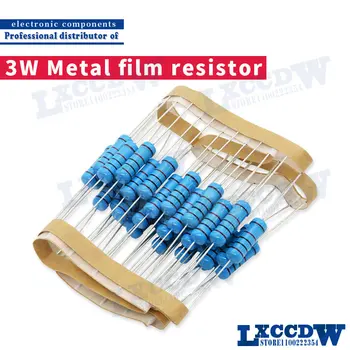10tk 3W Metal film resistor 1% 1R ~ 1M 1R 4.7 R 10R 22R 33R 47R 1K 4.7 K 10K 100K 1 4.7 10 22 33 47 4K7 oomi