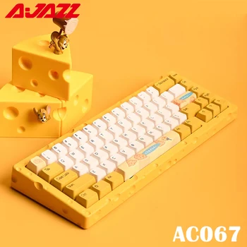 AJAZZ AC067 Mechanical Gaming Keyboard Juhtmega Klaviatuur Hotswap USB Klaviatuur, RGB 67 Võtmed PBT Keycap ARVUTI Desktop Sülearvuti