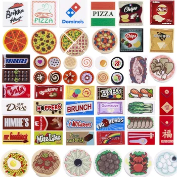 Mini Toidu Šokolaadi, Pizza ehitusplokid Suupiste Trükkimine Plaadid Kook Krõpsud Osad Linn Makaron Sushi Candy DIY Tellised Koguda Mänguasi