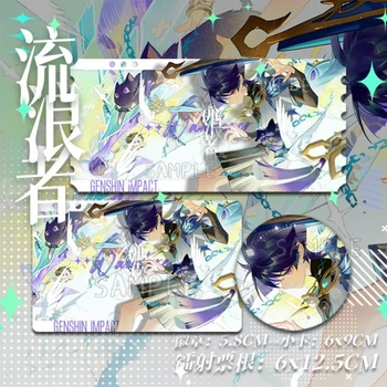 Mäng Genshin Mõju Anime Perifeerne Rändaja Pin Badge Sõle Laser Pilet Polaroid Suveniiride Cosplay Mänguasja Fännid Sünnipäeva Kingitus