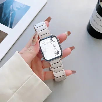 Roostevabast Terasest Watch Band Apple Vaata Sarja 7 6 Kokkupandavad Pannal Rihma iwatch 5 4 3 2 Se 41mm 45mm 38mm 40mm 42mm 44mm