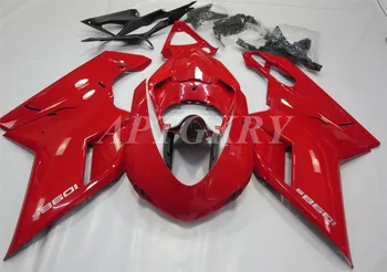 Uus ABS Plastikust Kest Mootorratta Voolundi komplekt Sobib Ducati 848 evo 1098 1198 2007 2008 2009 2010 2011 2012 Kohandatud Punane Lahe